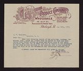 Letter from The Pittsburgh Produce Company